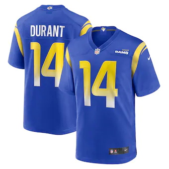 mens nike cobie durant royal los angeles rams game player j